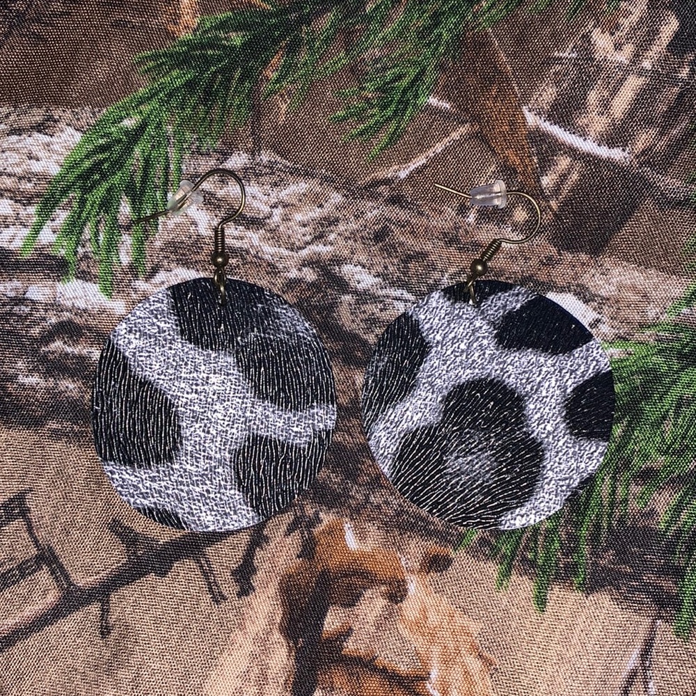 Circle Print Earrings